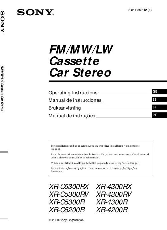 Mode d'emploi SONY XR-4200R