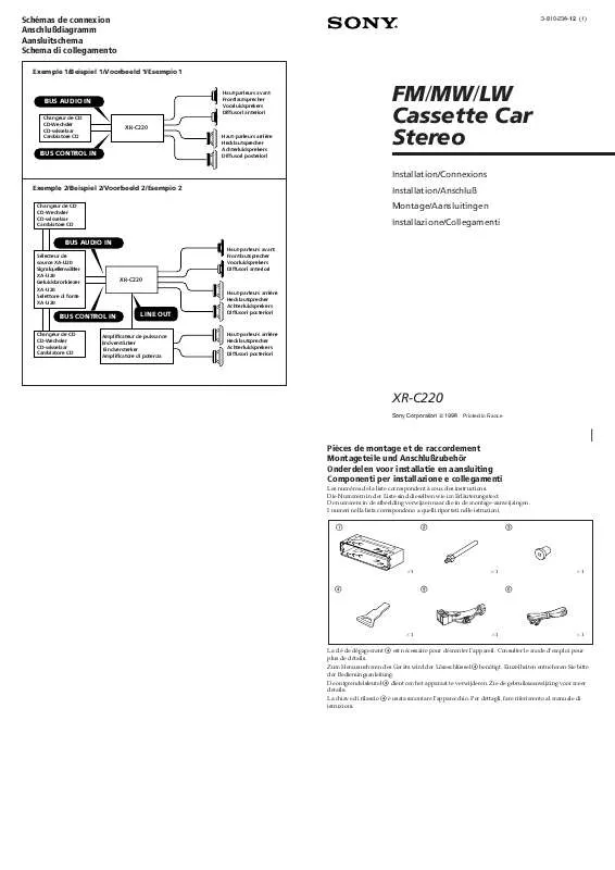 Mode d'emploi SONY XR-C220