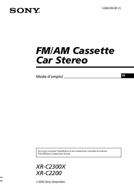 Mode d'emploi SONY XR-C2200