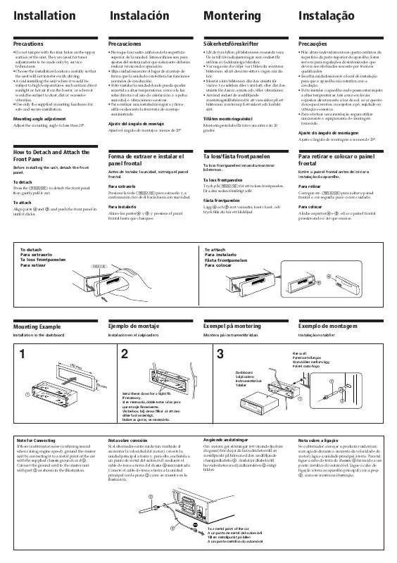 Mode d'emploi SONY XR-C4100