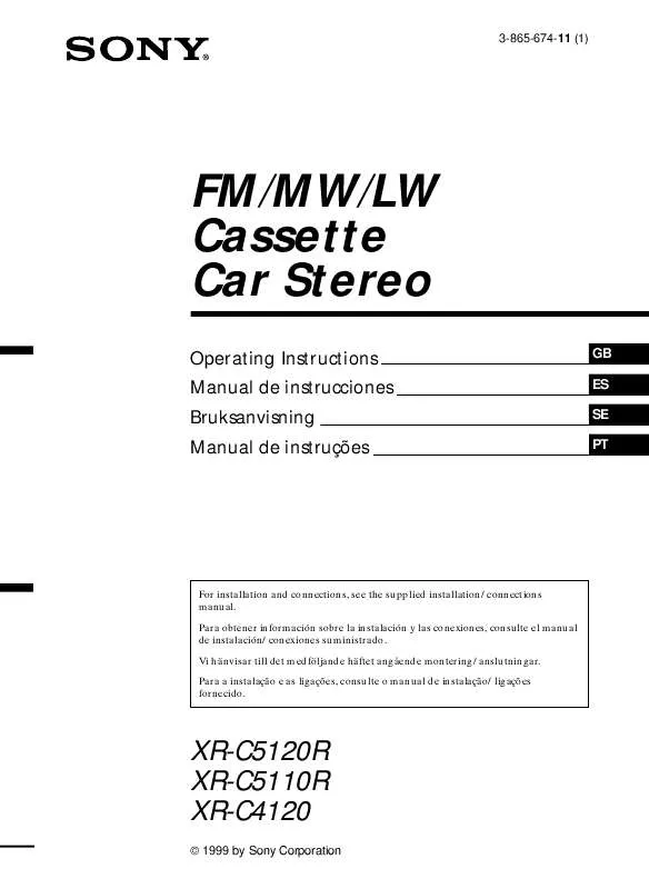 Mode d'emploi SONY XR-C5120R