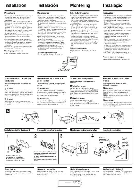 Mode d'emploi SONY XR-C8100RW