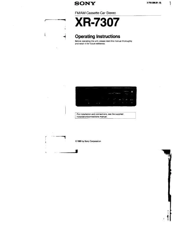 Mode d'emploi SONY XR-7307