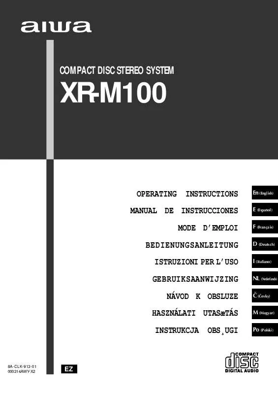 Mode d'emploi SONY XR-M100