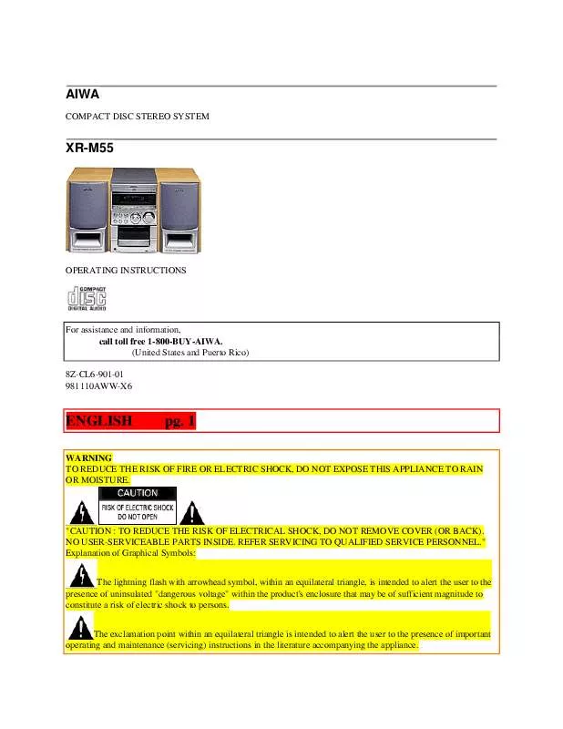 Mode d'emploi SONY XR-M55