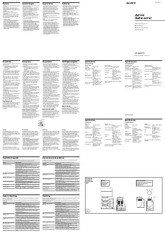 Mode d'emploi SONY XS-AW81P5