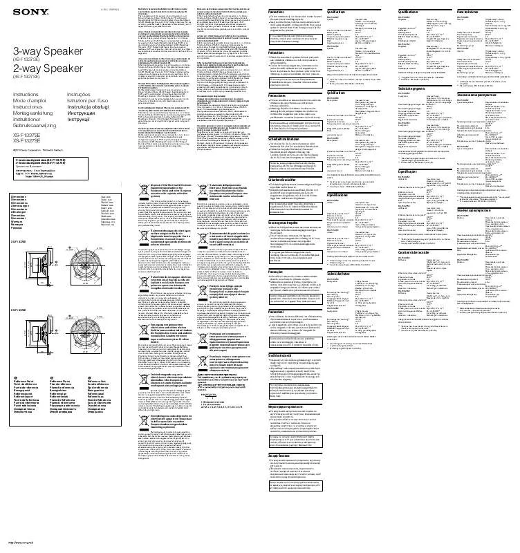 Mode d'emploi SONY XS-F1327SE