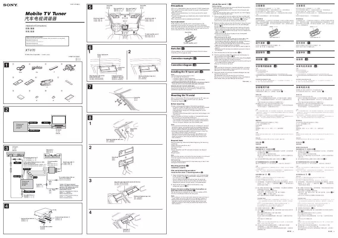 Mode d'emploi SONY XT-V70