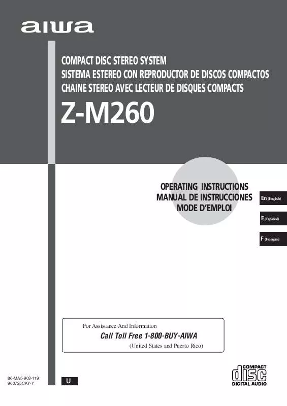 Mode d'emploi SONY ZM260