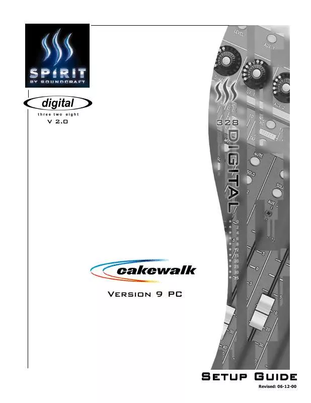 Mode d'emploi SOUNDCRAFT CAKEWALK