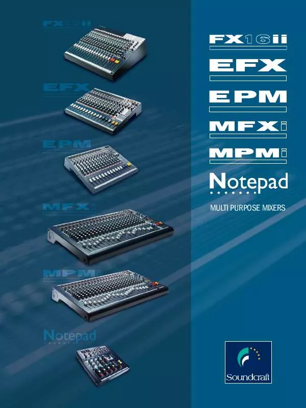 Mode d'emploi SOUNDCRAFT EFXMPMI