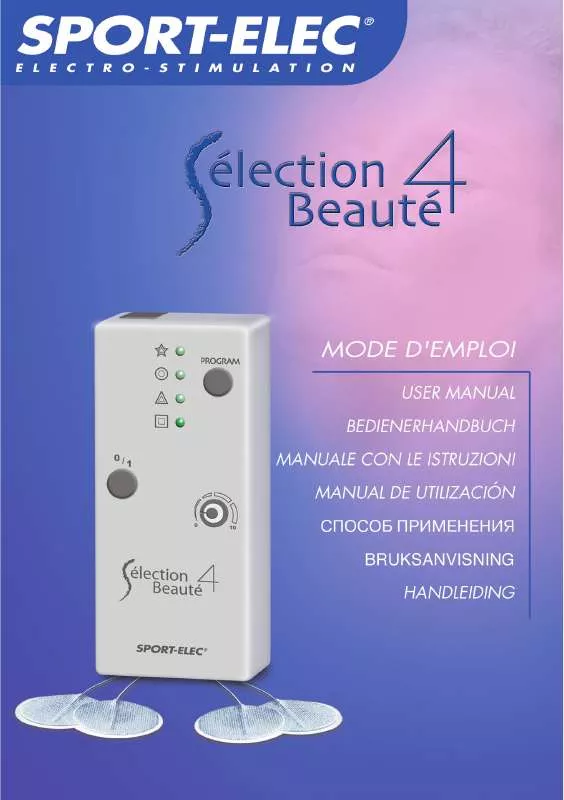 Mode d'emploi SPORT ELEC SELECTION 4 BEAUTE