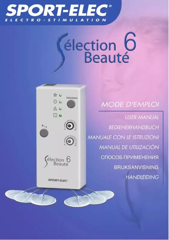 Mode d'emploi SPORT ELEC SELECTION 6 BEAUTE