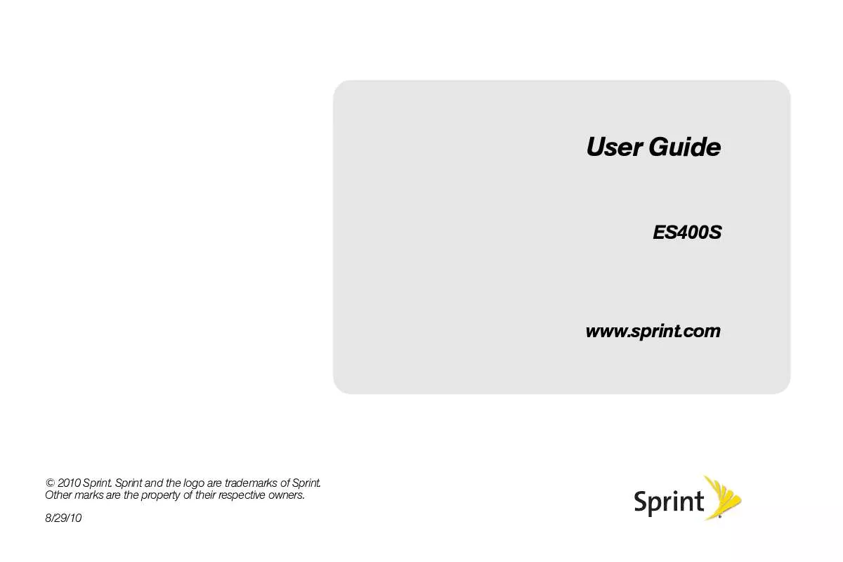 Mode d'emploi SPRINT ES400S