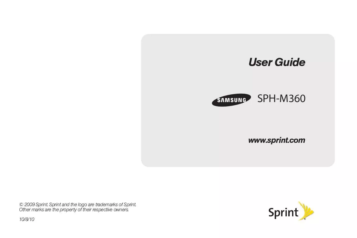 Mode d'emploi SPRINT SAMSUNG M360