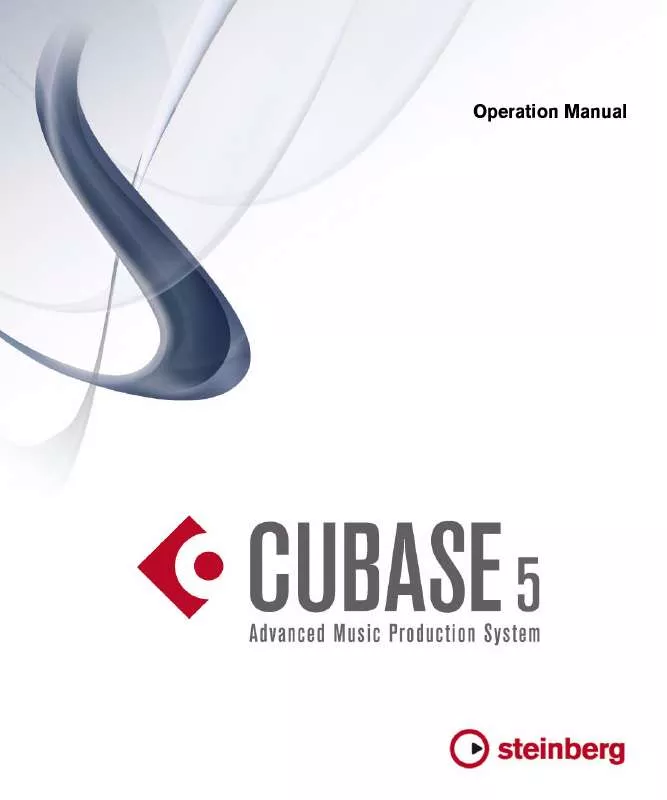 Mode d'emploi STEINBERG CUBASE 5