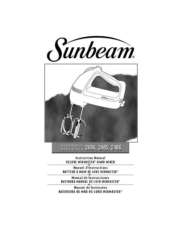 Mode d'emploi SUNBEAM 2484