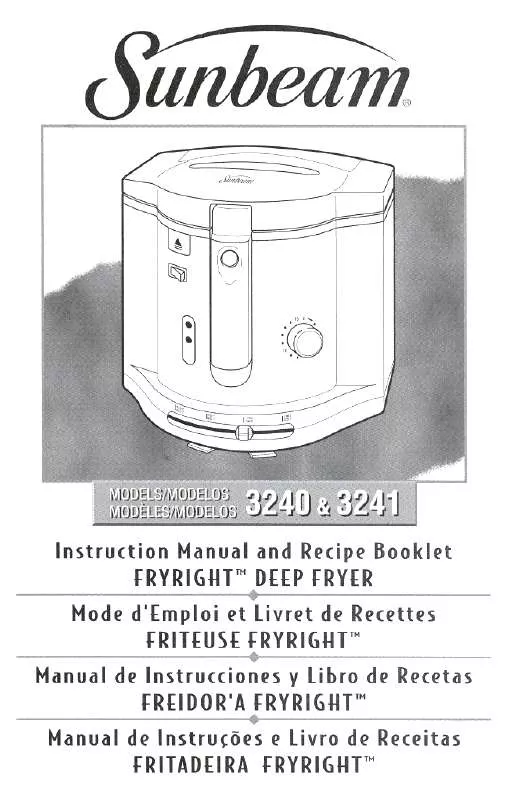 Mode d'emploi SUNBEAM 3240