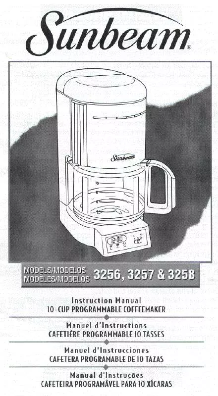Mode d'emploi SUNBEAM 3258
