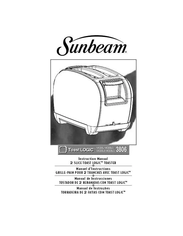 Mode d'emploi SUNBEAM 3806