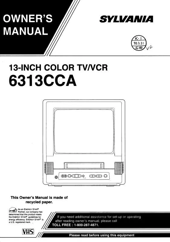 Mode d'emploi SYLVANIA 6313CCA