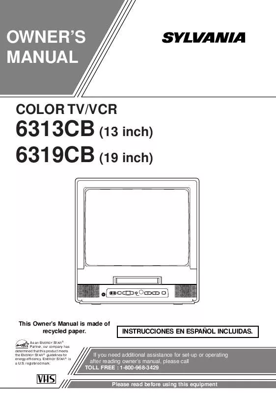 Mode d'emploi SYLVANIA 6319CB