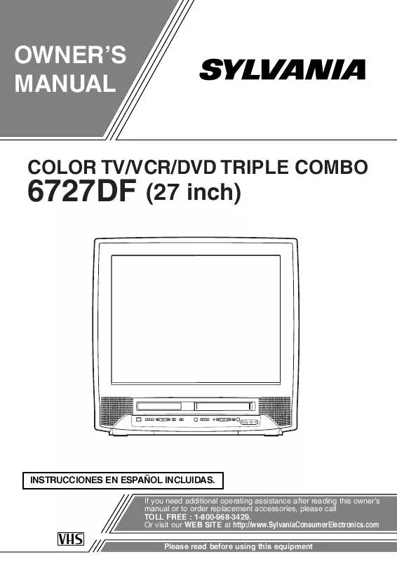 Mode d'emploi SYLVANIA 6727DF