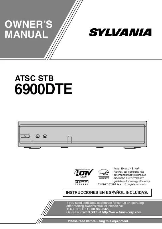 Mode d'emploi SYLVANIA 6900DTE