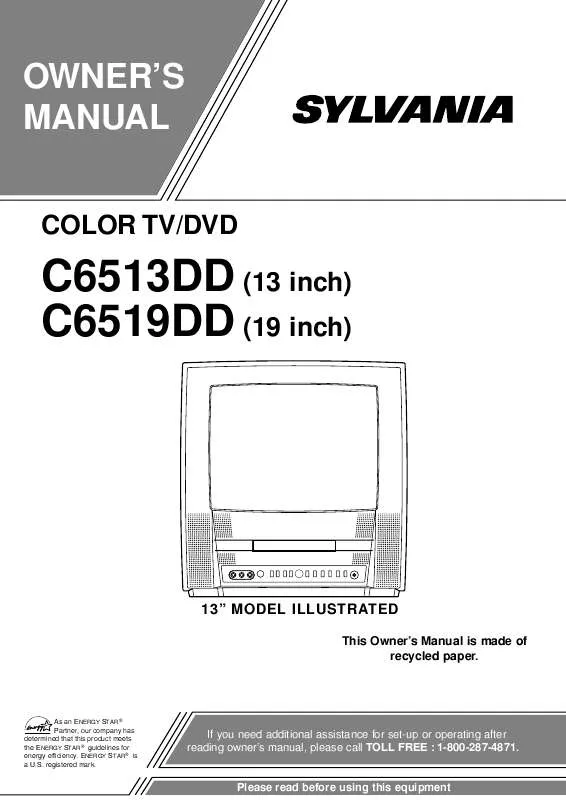 Mode d'emploi SYLVANIA C6513DD