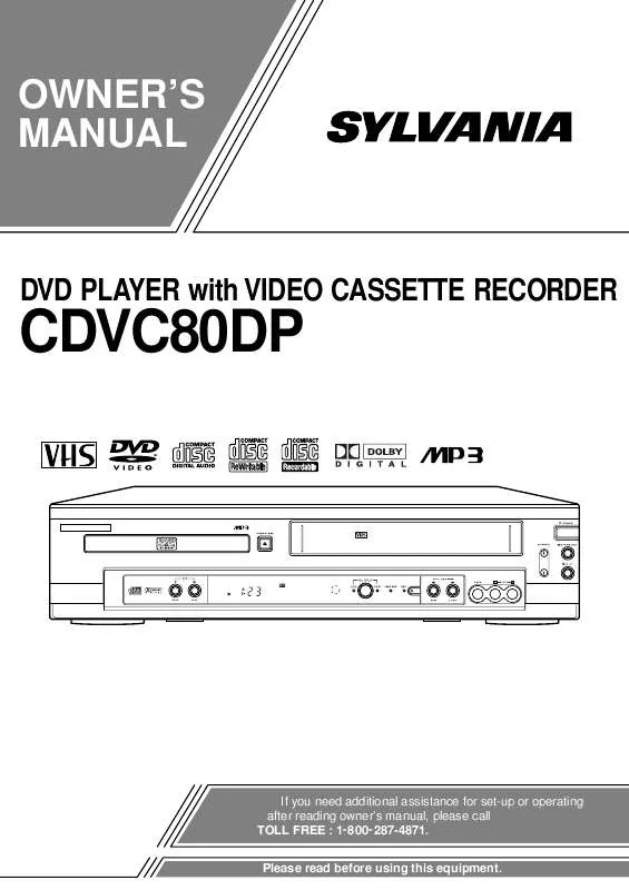 Mode d'emploi SYLVANIA CDVC80DP