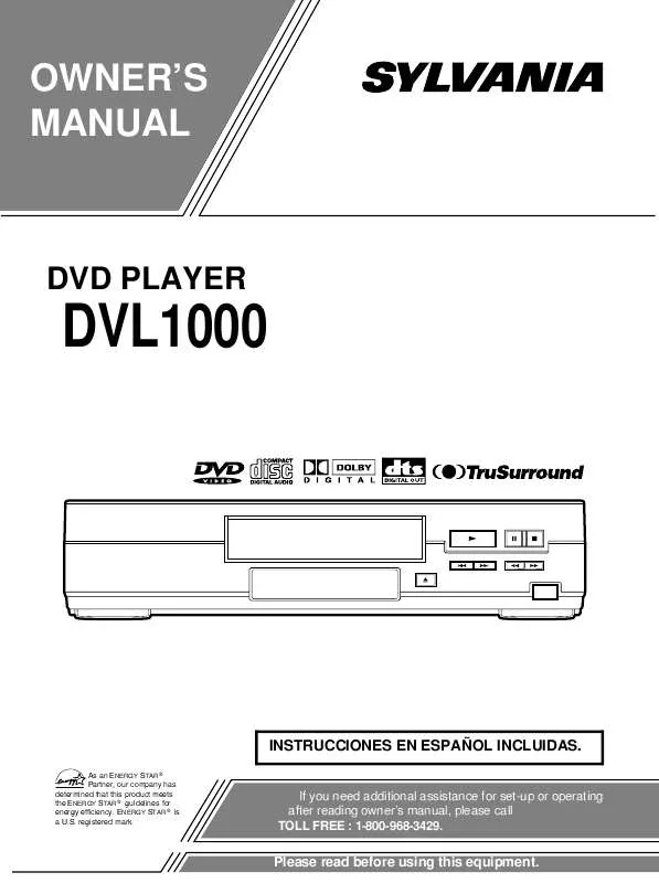 Mode d'emploi SYLVANIA DVL1000