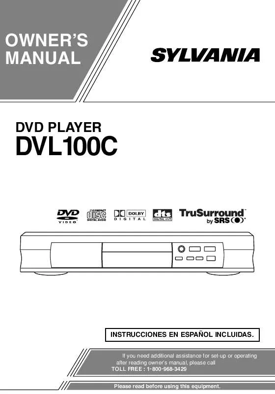 Mode d'emploi SYLVANIA DVL100C