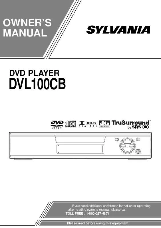 Mode d'emploi SYLVANIA DVL100CB