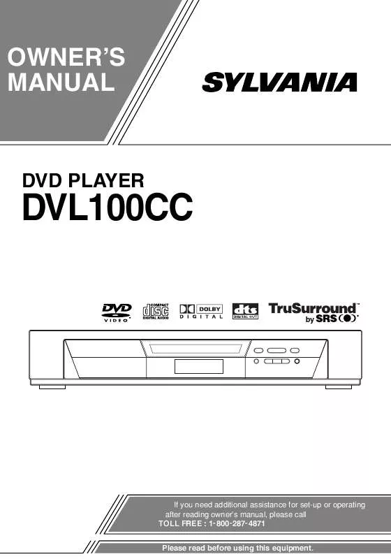 Mode d'emploi SYLVANIA DVL100CC