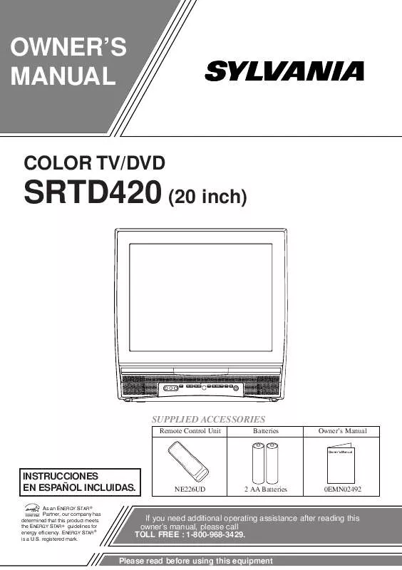 Mode d'emploi SYLVANIA SRTD420