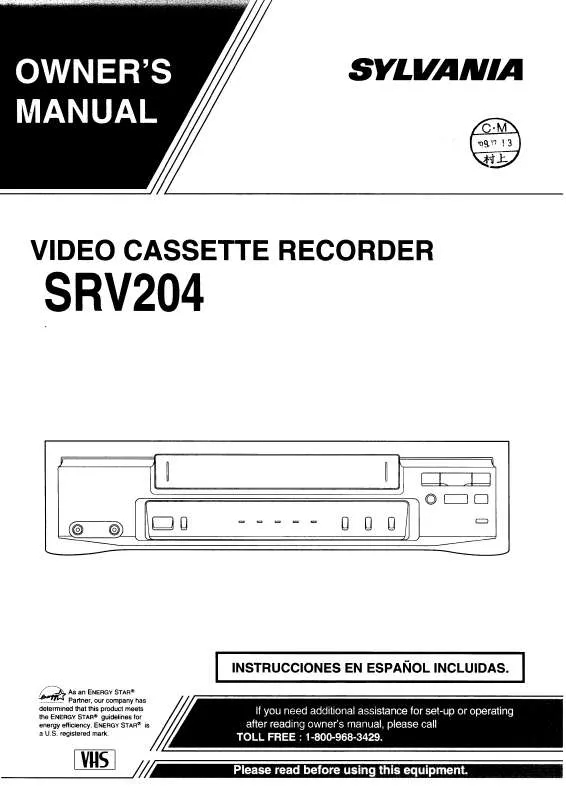 Mode d'emploi SYLVANIA SRV204