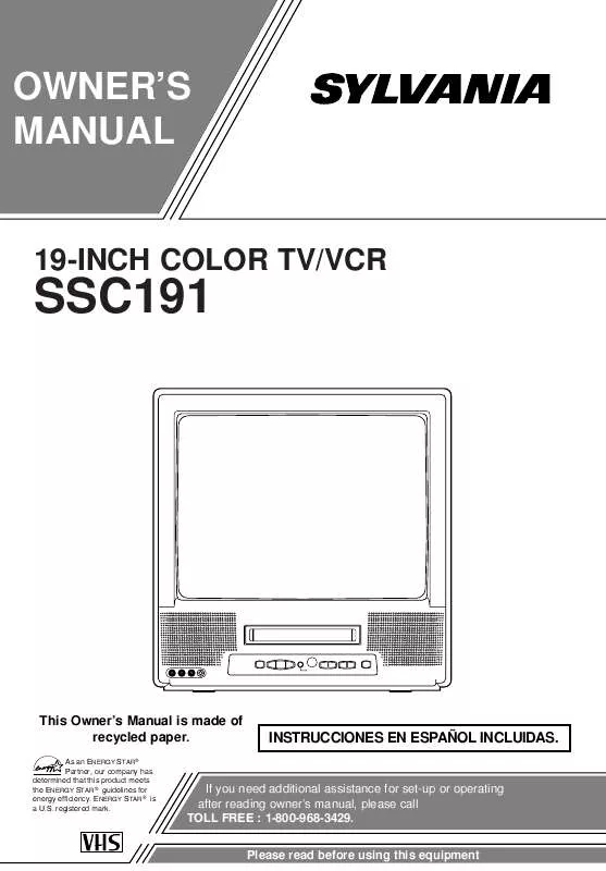 Mode d'emploi SYLVANIA SSC191