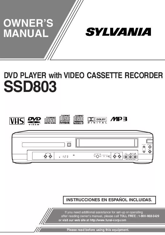 Mode d'emploi SYLVANIA SSD803