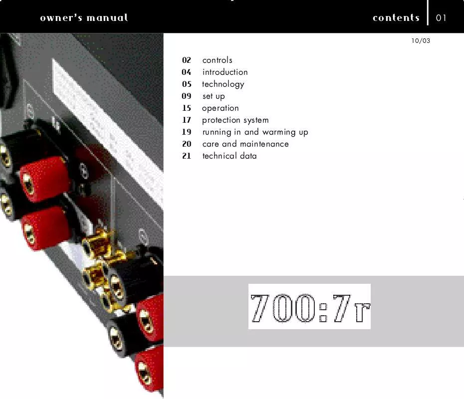 Mode d'emploi TAG MCLAREN AUDIO 700X7R