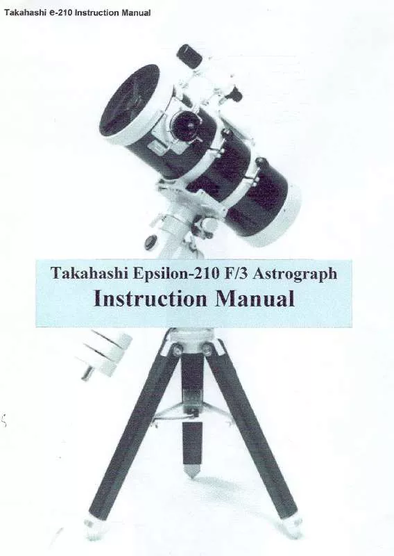 Mode d'emploi TAKAHASHI EPSILON 210