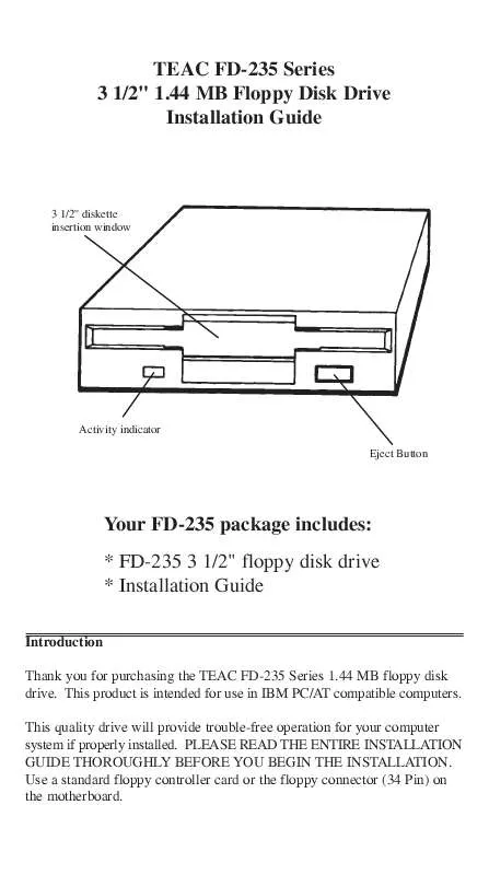 Mode d'emploi TEAC 3FD0050A