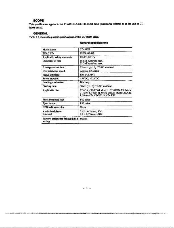 Mode d'emploi TEAC 5CD0240A