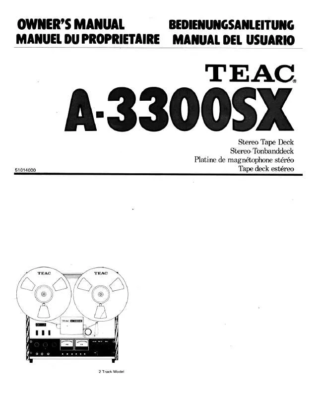 Mode d'emploi TEAC A-3300