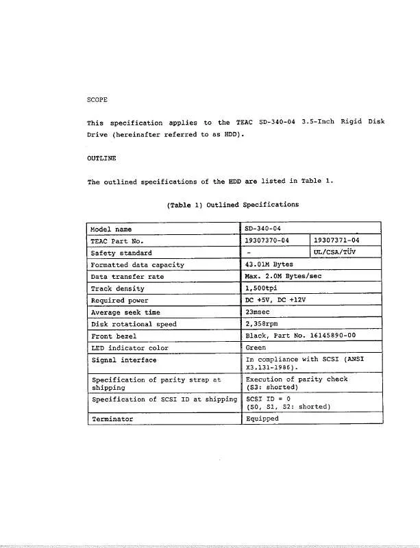 Mode d'emploi TEAC HDD0070A