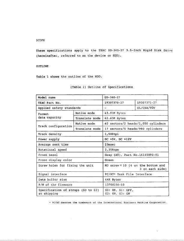 Mode d'emploi TEAC SD3105