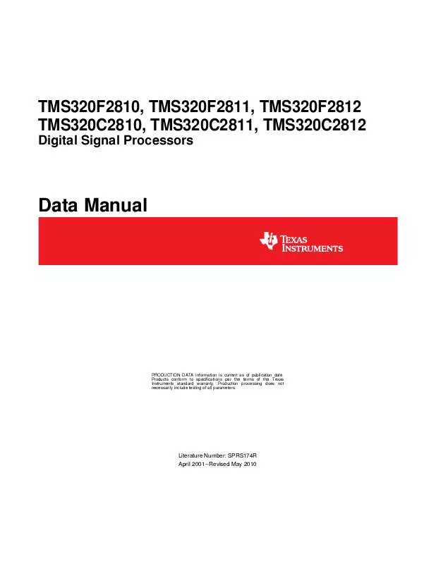 Mode d'emploi TEXAS INSTRUMENTS TMS320C2811