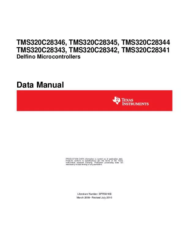 Mode d'emploi TEXAS INSTRUMENTS TMS320C28342