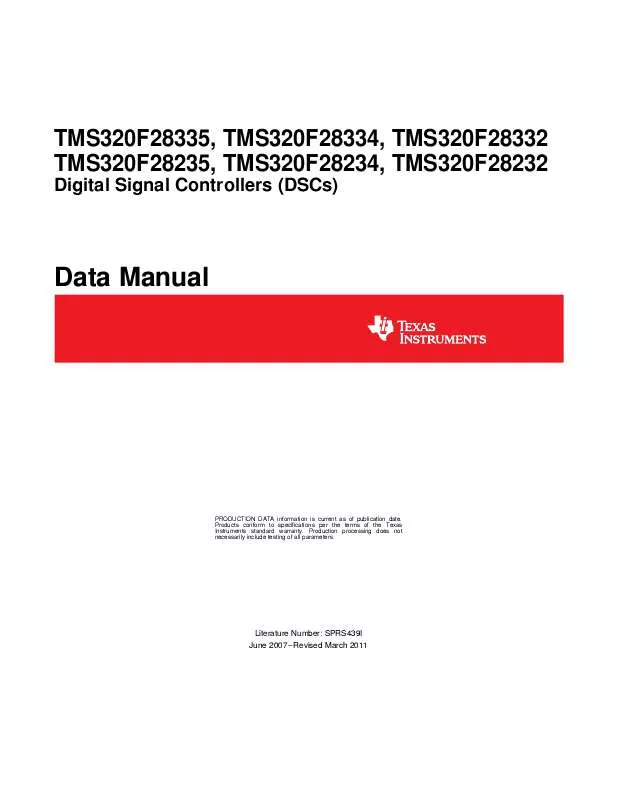 Mode d'emploi TEXAS INSTRUMENTS TMS320F28332