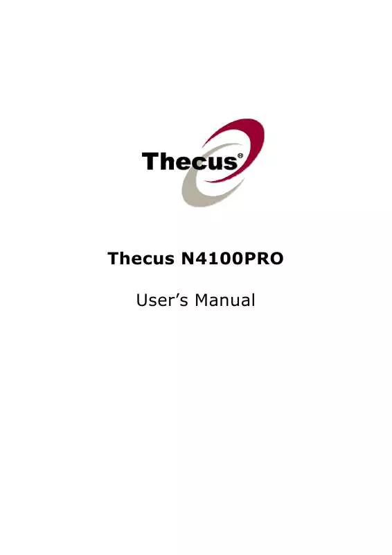 Mode d'emploi THECUS N4100PRO