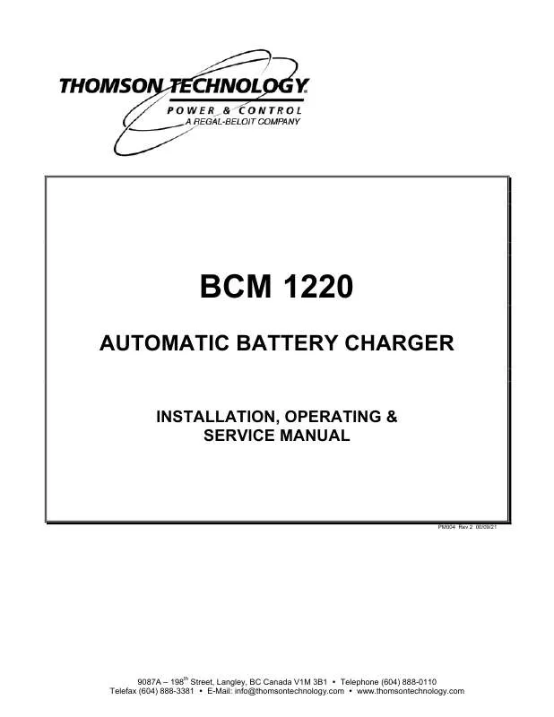 Mode d'emploi THOMSON BCM 1220